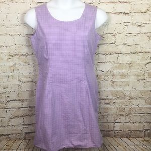 ❌SOLD❌Casual Corner Lilac Plaid Sheath Dress